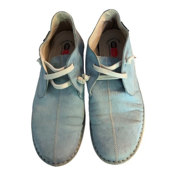 On Foot women’s chukka sneakers Suede Blue Steel size 39 Eur 8 US made in spain - Picture 8 of 11